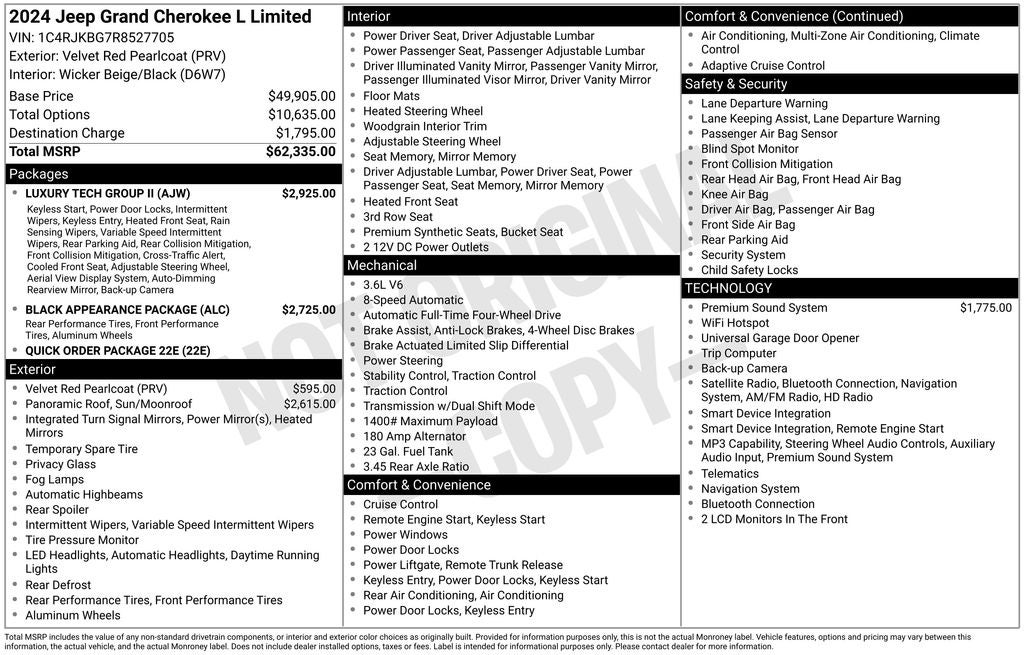 2024 Jeep Grand Cherokee L Limited 4x4