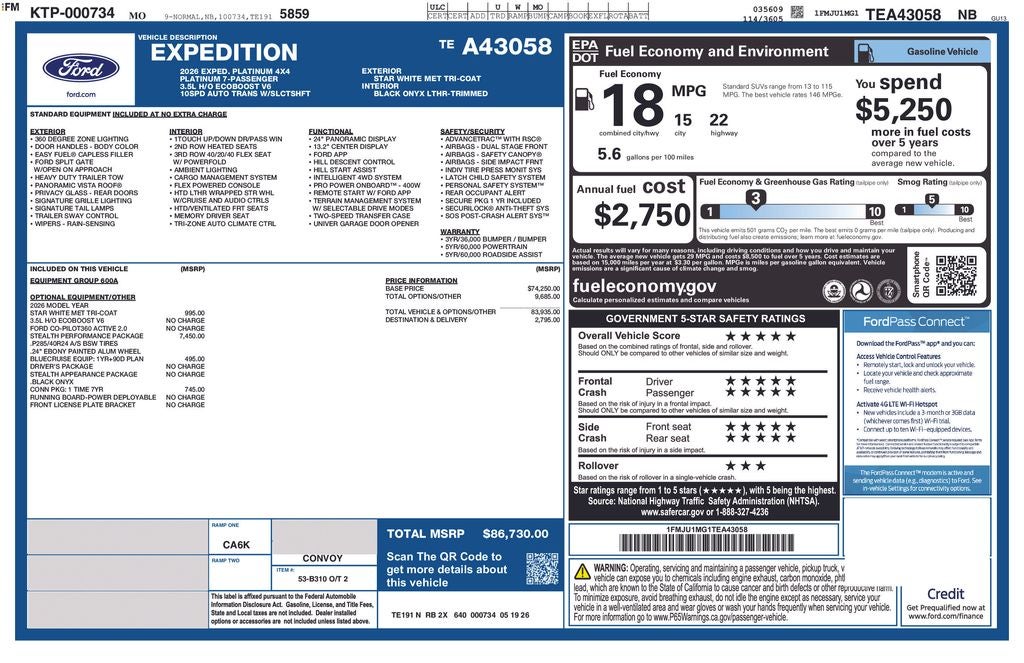 2026 Ford Expedition Platinum